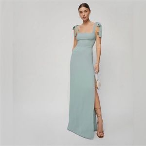 NWT REFORMATION WESTERLY LONG MAXI DRESS CELADON